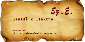 Szalók Elektra névjegykártya